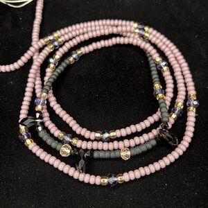 Purple waist bead